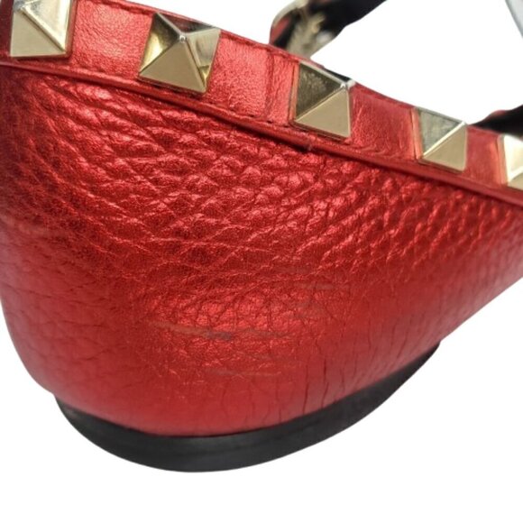 Valentino Garavani Rockstud Caged Pointed Toe Ballet Flats - Picture 6 of 10